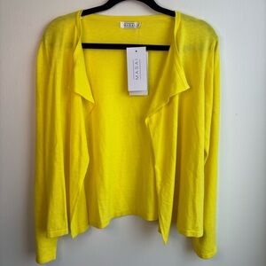 Masai Lalita Canary Yellow Cardigan A-Shape Lightweight Sweater NWT M